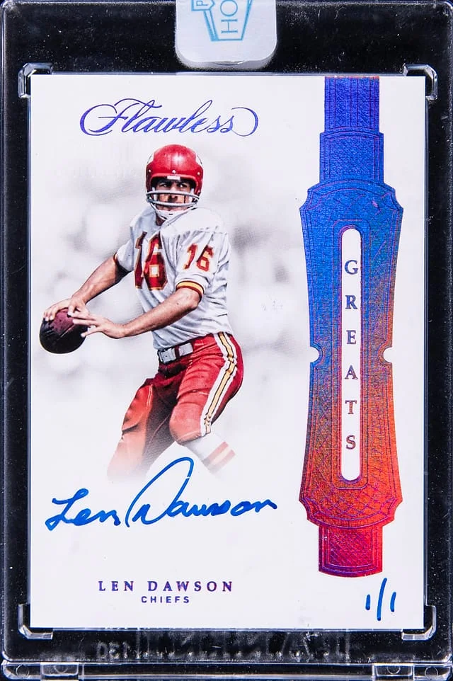 2018 Panini Flawless Len Dawson Honors Recollection 2022 #GR-LD card image