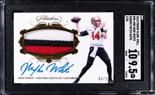 2018 Panini Flawless Mike Collegiate Patch Autograph (RPA) #RPA-MW card image