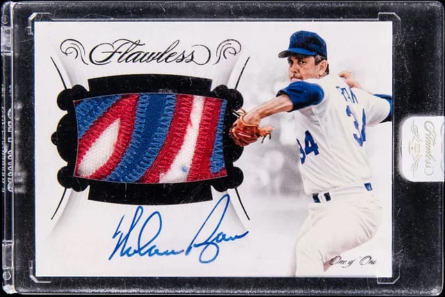 2018 Panini Flawless Nolan Ryan Patch Autographs #PA-NR card image