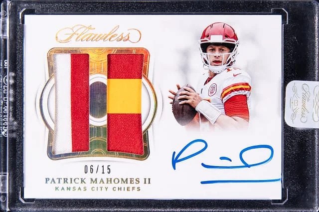 2018 Panini Flawless Patrick Mahomes II Dual Patch Autograph #DPA-PM card image
