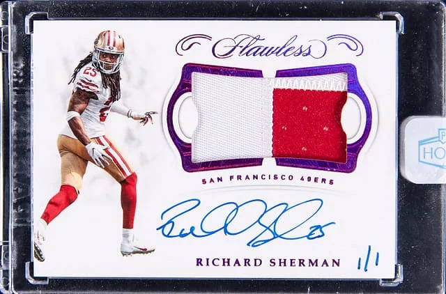 2018 Panini Flawless Richard Sherman Player Autographs #PA-RS card image