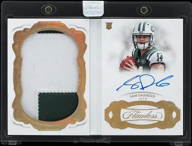 2018 Panini Flawless Sam Darnold Booklets Gold #RCB-SD card image