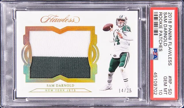 2018 Panini Flawless Sam Darnold Patches #RP-SD card image