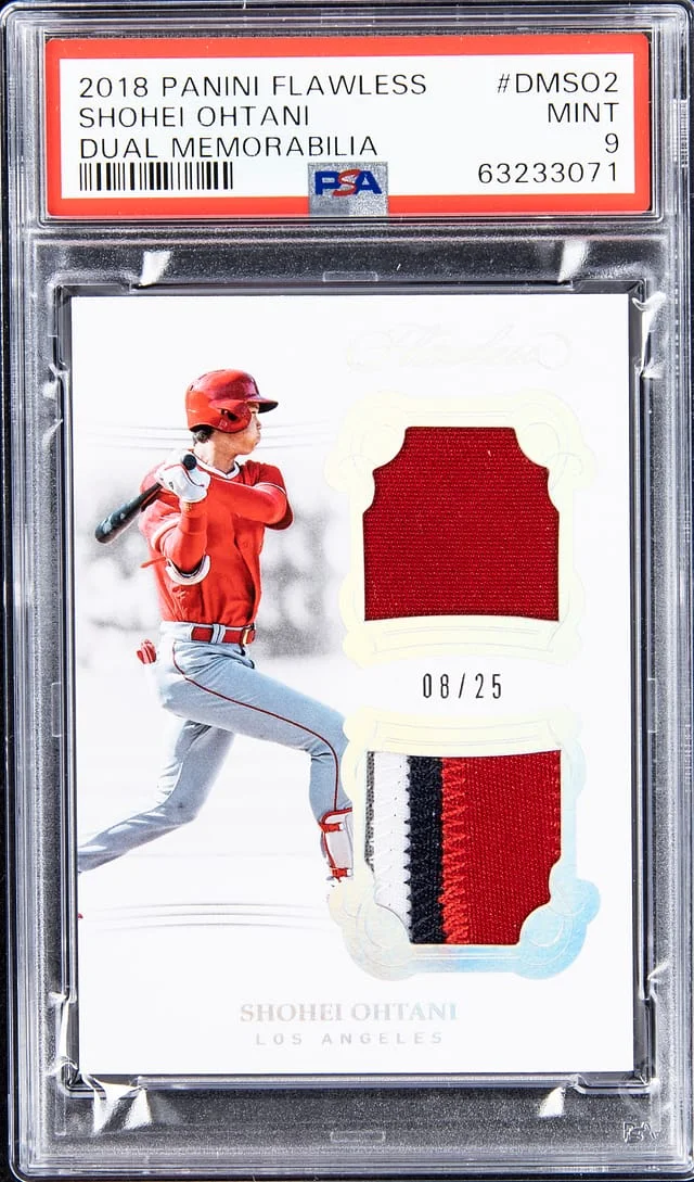 2018 Panini Flawless Shohei Ohtani Dual Memorabilia #DM-SO2 card image