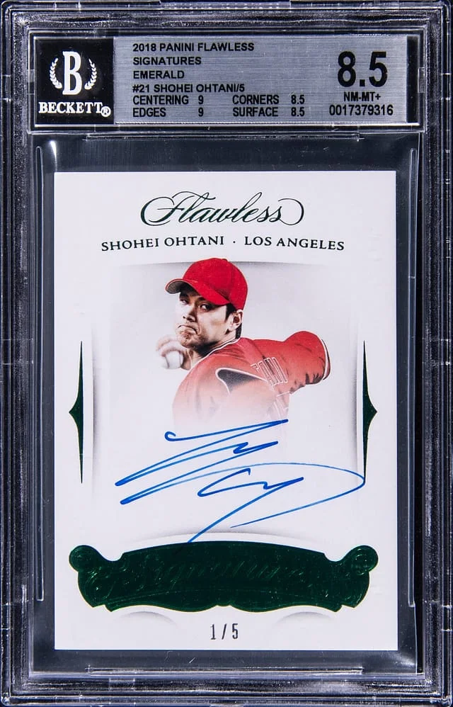 2018 Panini Flawless Shohei Ohtani Signatures Gold #FS-SO card image