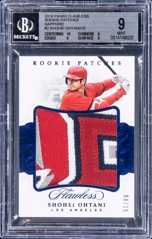 2018 Panini Flawless Shohei Ohtani Patches #HP-SO2 card image