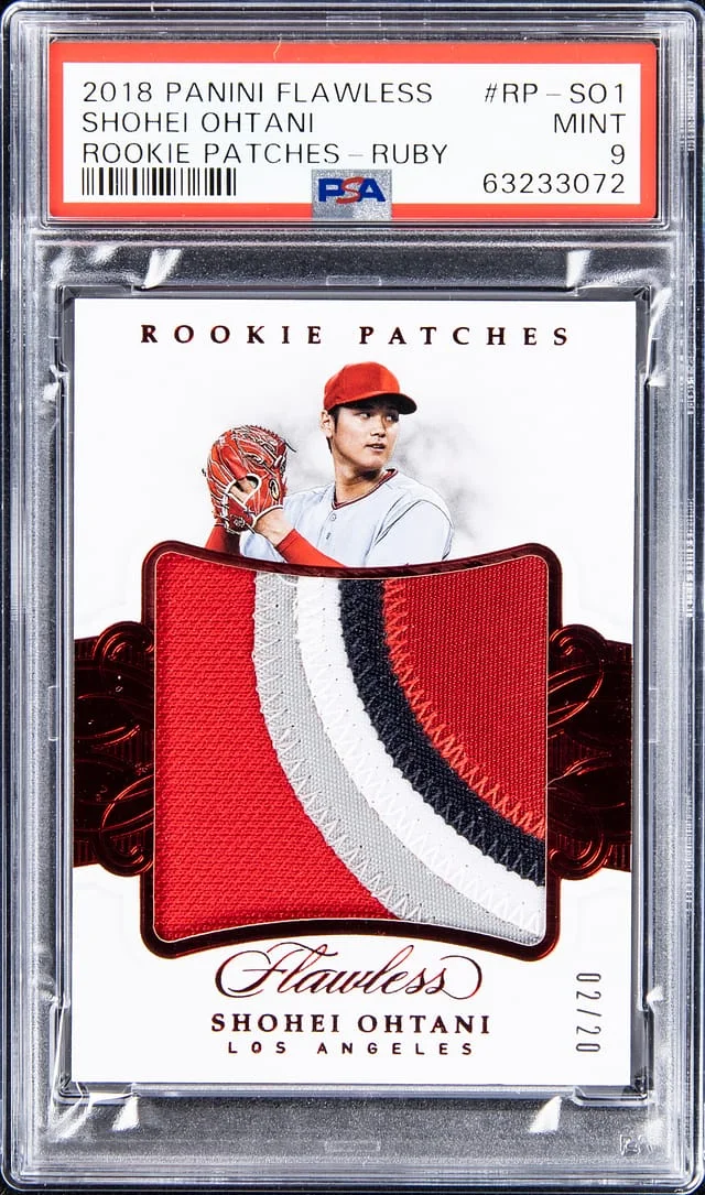 2018 Panini Flawless Shohei Ohtani Patches Ruby #RP-SO1 card image
