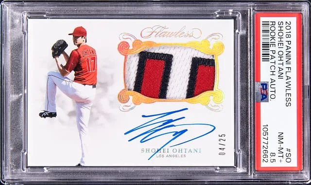 2018 Panini Flawless Shohei Ohtani Patch Autograph (RPA) #RPA-SO card image