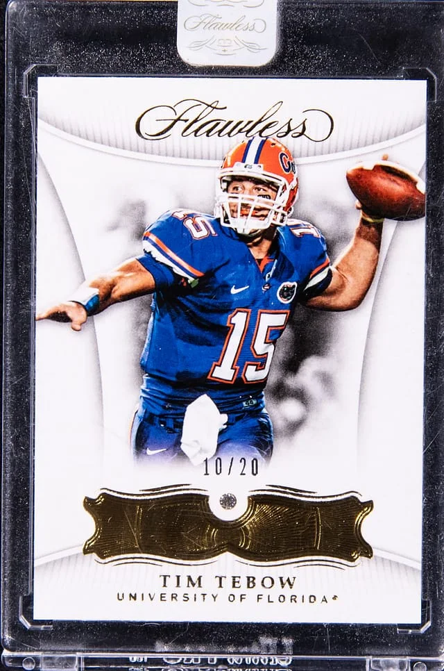2018 Panini Flawless Tim Tebow Diamond Collegiate Gems #93 card image