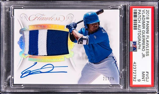 2018 Panini Flawless Vladimir Guerrero Jr. Patch Autograph #PA-VGJ card image