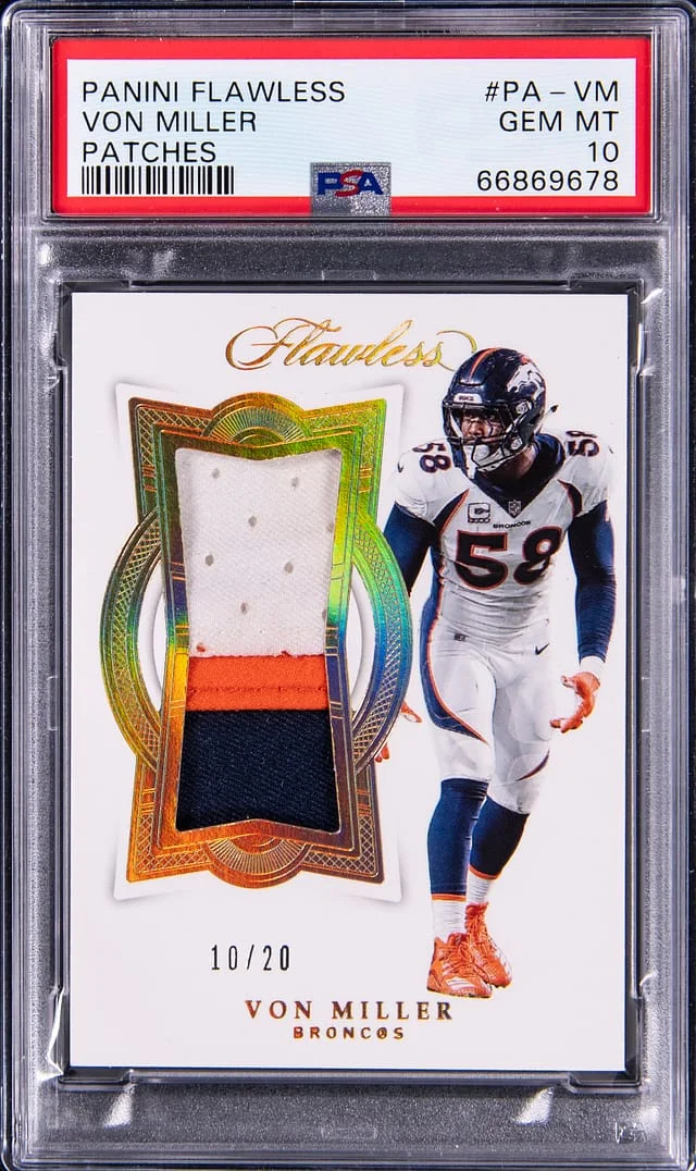 2018 Panini Flawless Von Miller Patches #PA-VM card image