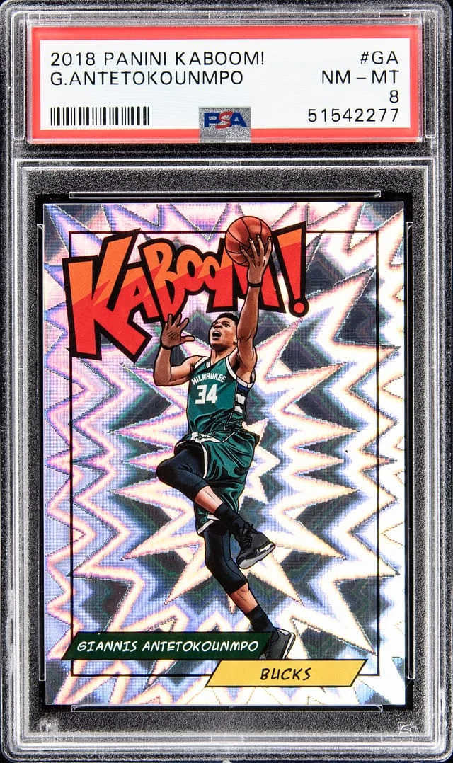 2018 Panini Giannis Antetokounmpo Kaboom! #K-GA card image
