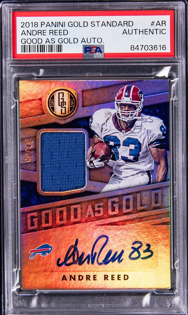 2018 Panini Gold Standard Andre Reed Good as Gold Autograph #GO-AR card image