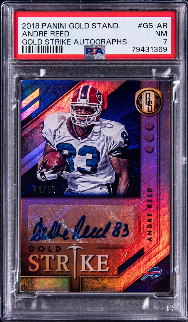 2018 Panini Gold Standard Andre Reed Gold Strike Autograph #GS-AR card image