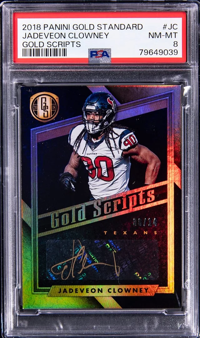 2018 Panini Gold Standard Jadeveon Clowney Gold Scripts #GOS-JC card image