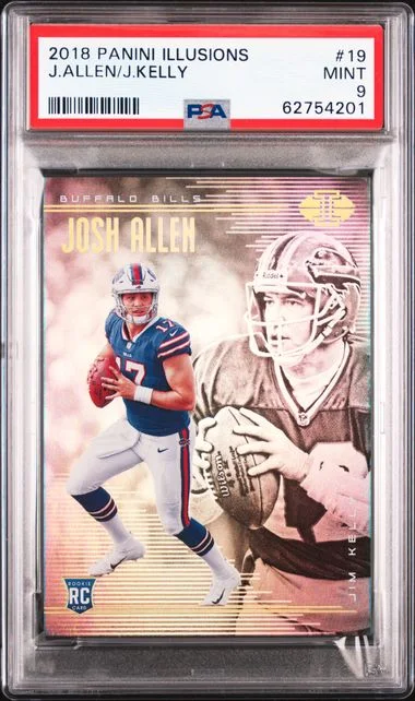 2018 Panini Illusions Jim Kelly/Josh Allen #19 card image