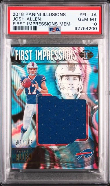 2018 Panini Illusions Josh Allen First Impressions Memorabilia #FI-JA card image