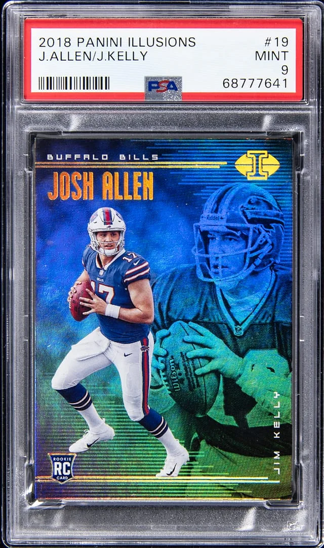 2018 Panini Illusions Josh Allen/Jim Kelly #19 card image