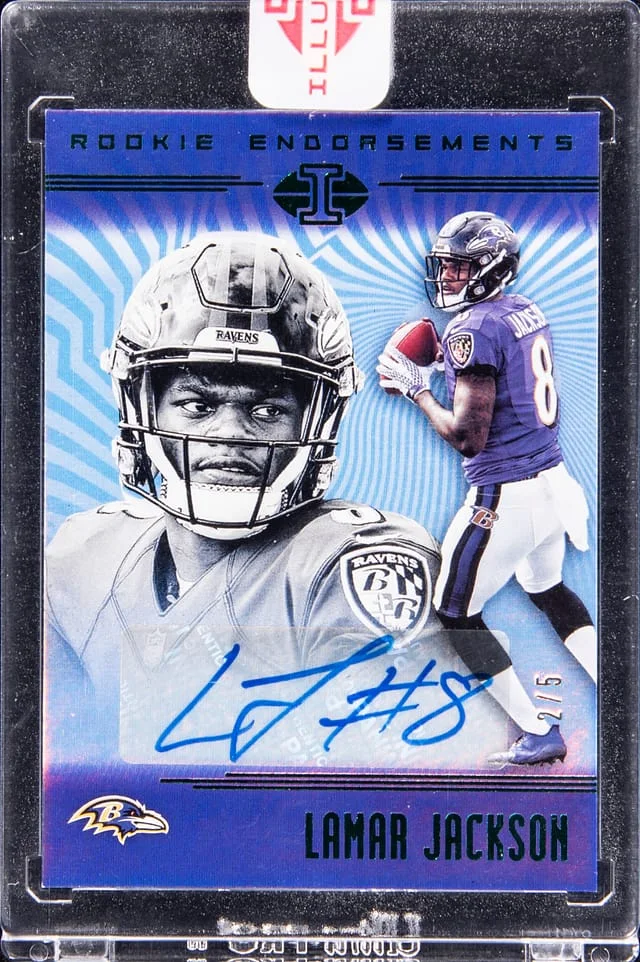 2018 Panini Illusions Lamar Jackson Endorsements #RE-LJ card image