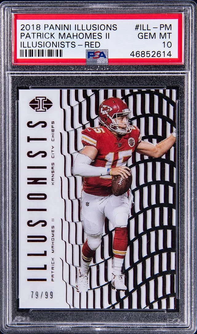 2018 Panini Illusions Patrick Mahomes II Illusionists Red #ILL-PM card image