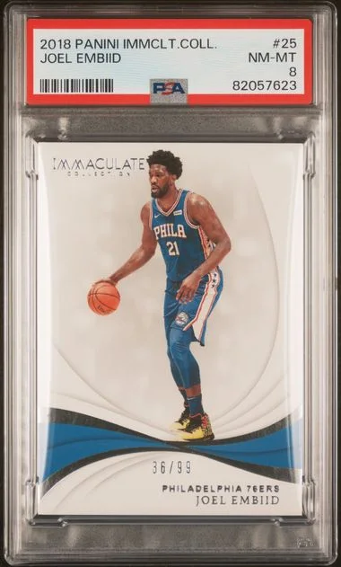2018 Panini Immaculate Collection Joel Embiid #25 card image