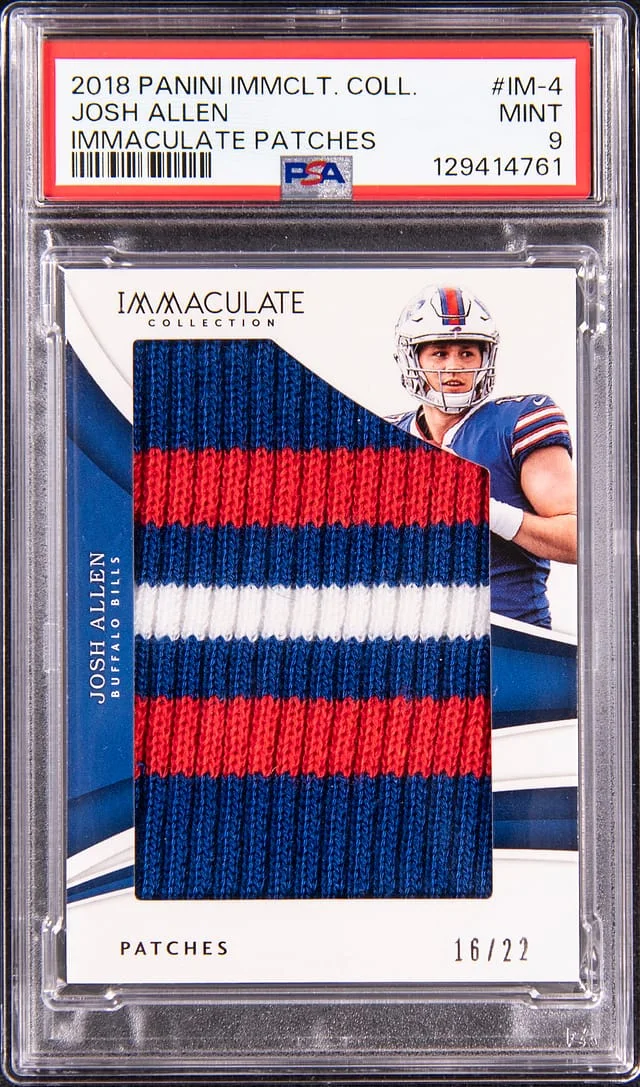 2018 Panini Immaculate Collection Josh Allen Immaculate Patches #IM-4 card image