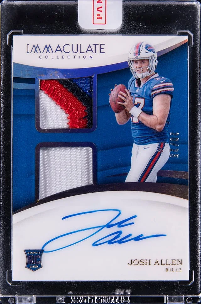2018 Panini Immaculate Collection Josh Allen Immaculate Signature Patches Gold #IS-JA card image
