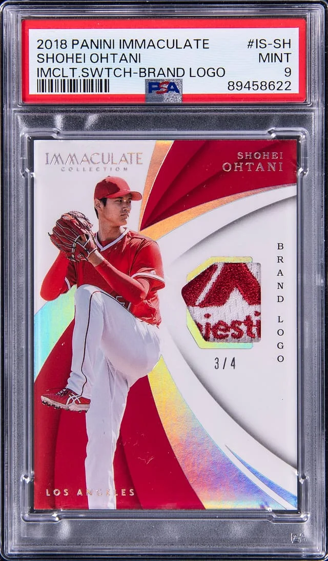 2018 Panini Immaculate Collection Shohei Ohtani Immaculate Swatches Brand Logo #IS-SH card image