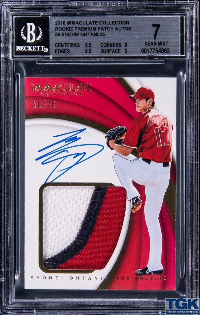 2018 Panini Immaculate Collection Shohei Ohtani Premium Patch Autographs #RPP-SO card image