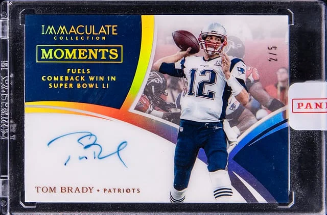 2018 Panini Immaculate Collection Tom Brady Immaculate Moments Autographs #IM-TB2 card image