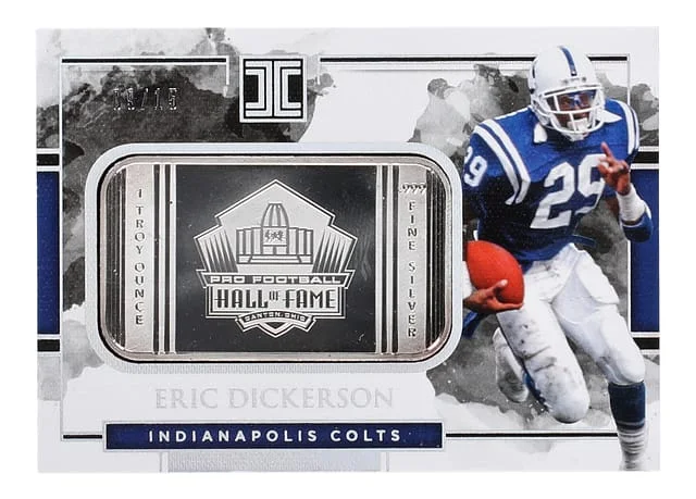 2018 Panini Impeccable Eric Dickerson Hall of Fame Silver #HOF-18 card image