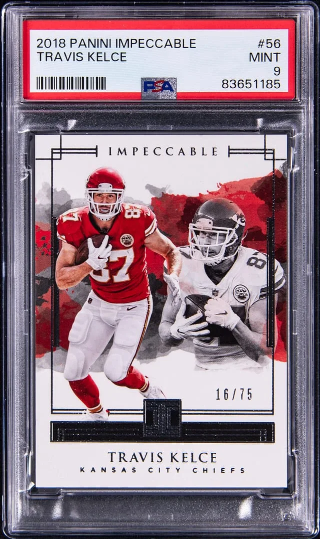 2018 Panini Impeccable Travis Kelce #56 card image