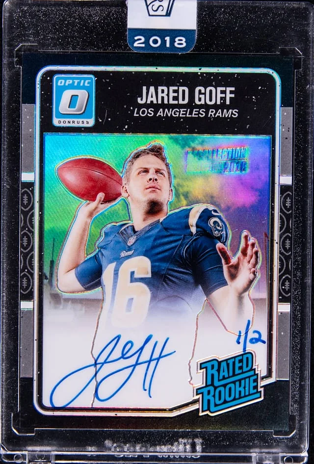 2018 Panini Jared Goff Honors 2016 Recollection Donruss Optic Rated #172 card image