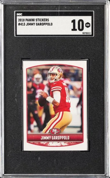 2018 Panini Jimmy Garoppolo Stickers #413 card image
