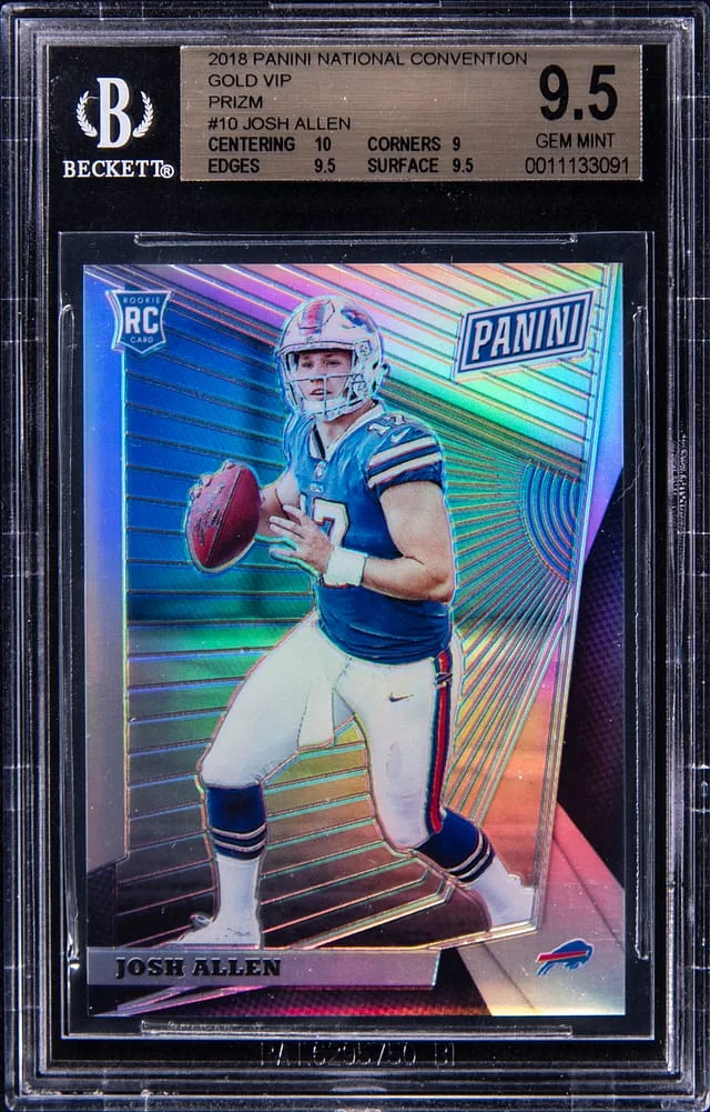 2018 Panini Josh Allen National Convention Gold VIP Prizm #10 card image