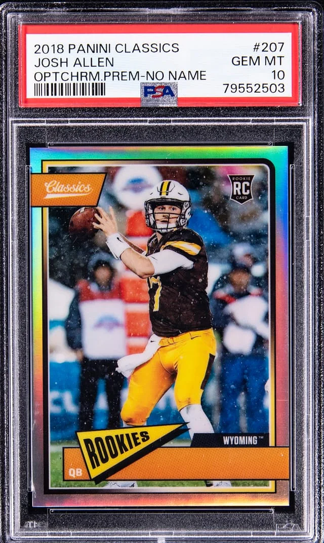 2018 Panini Josh Allen Classics Optichrome Premium No Name #207 card image