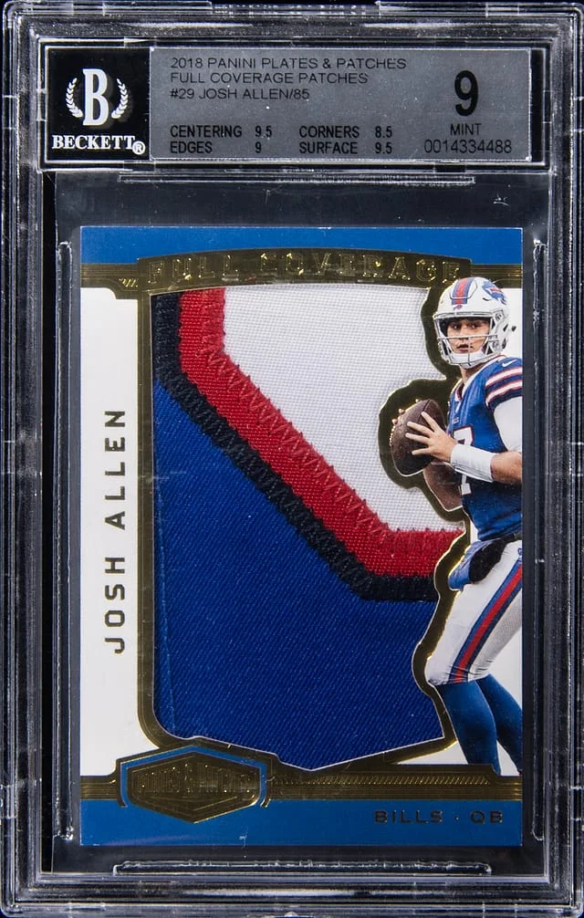 2018 Panini Josh Allen Plates & Patches Full Coverage Patches #29 card image