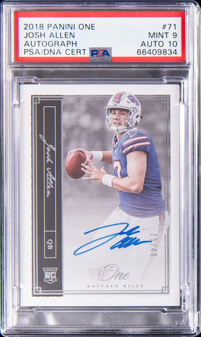 2018 Panini Josh Allen One Autograph #71 card image