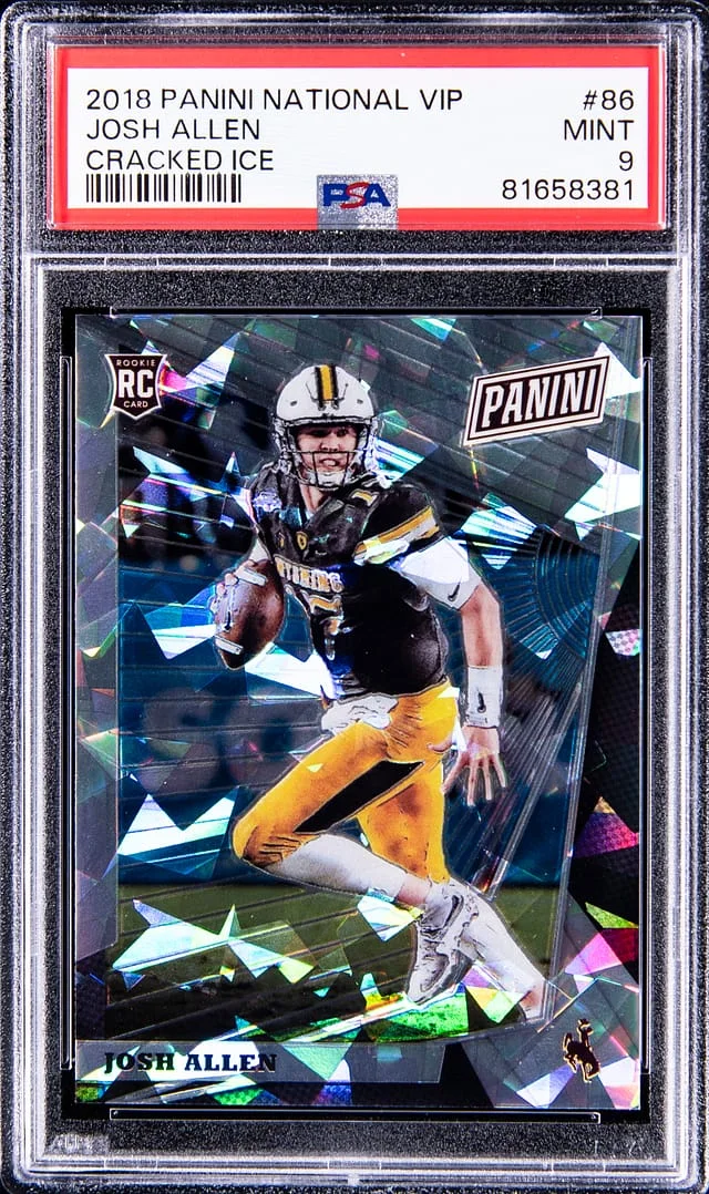 2018 Panini Josh Allen National Convention VIP Cracked Ice #86 card image