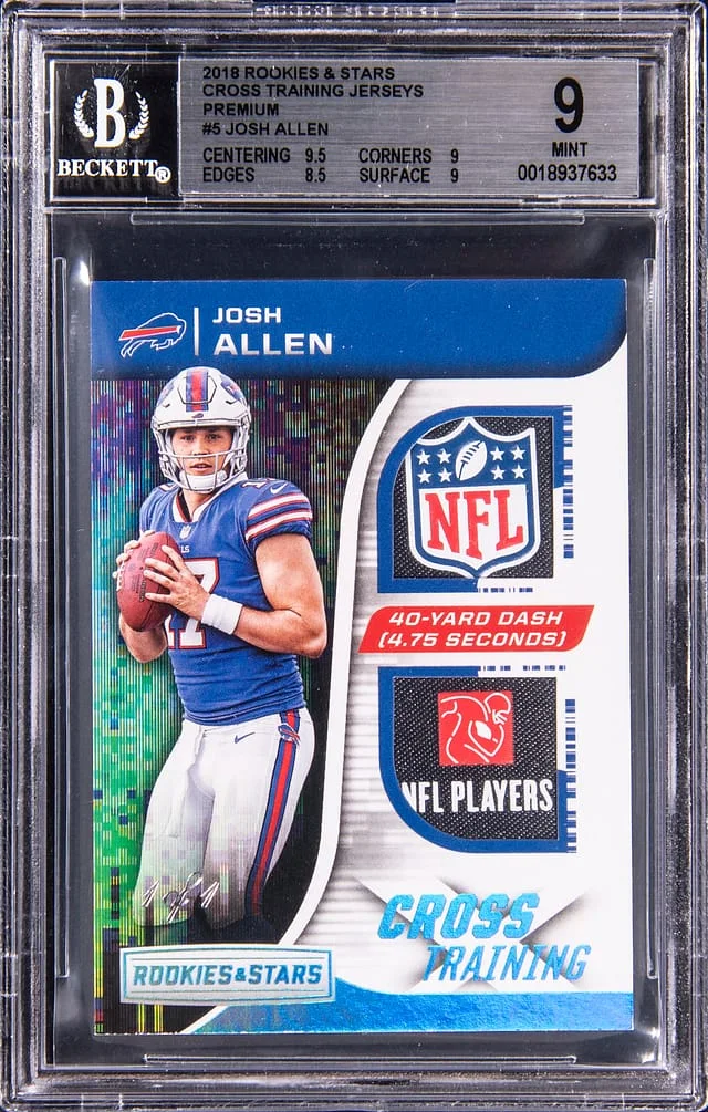 2018 Panini Josh Allen Rookies & Stars Cross Training Jerseys Premium #CT-5 card image