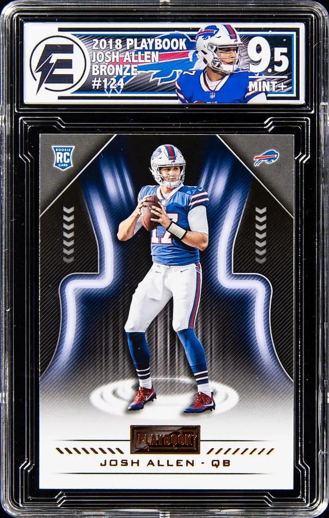 2018 Panini Josh Allen - EGC Mint+ 9.5 Playbook Bronze #124 card image