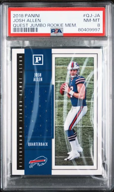 2018 Panini Josh Allen Quest Jumbo Memorabilia #QJ-JA card image