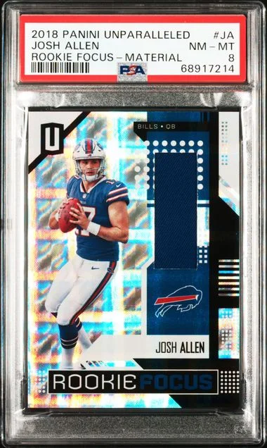 2018 Panini Josh Allen Unparalleled Focus Material #RF-JA card image