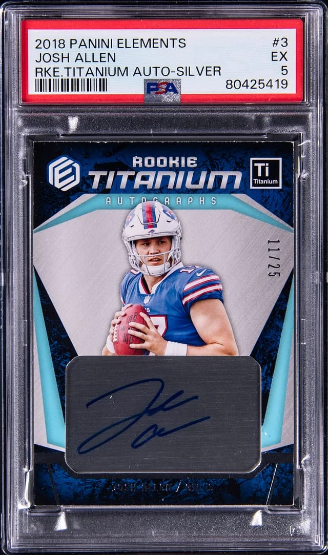 2018 Panini Josh Allen Elements Titanium Autograph Silver #RTA-3 card image