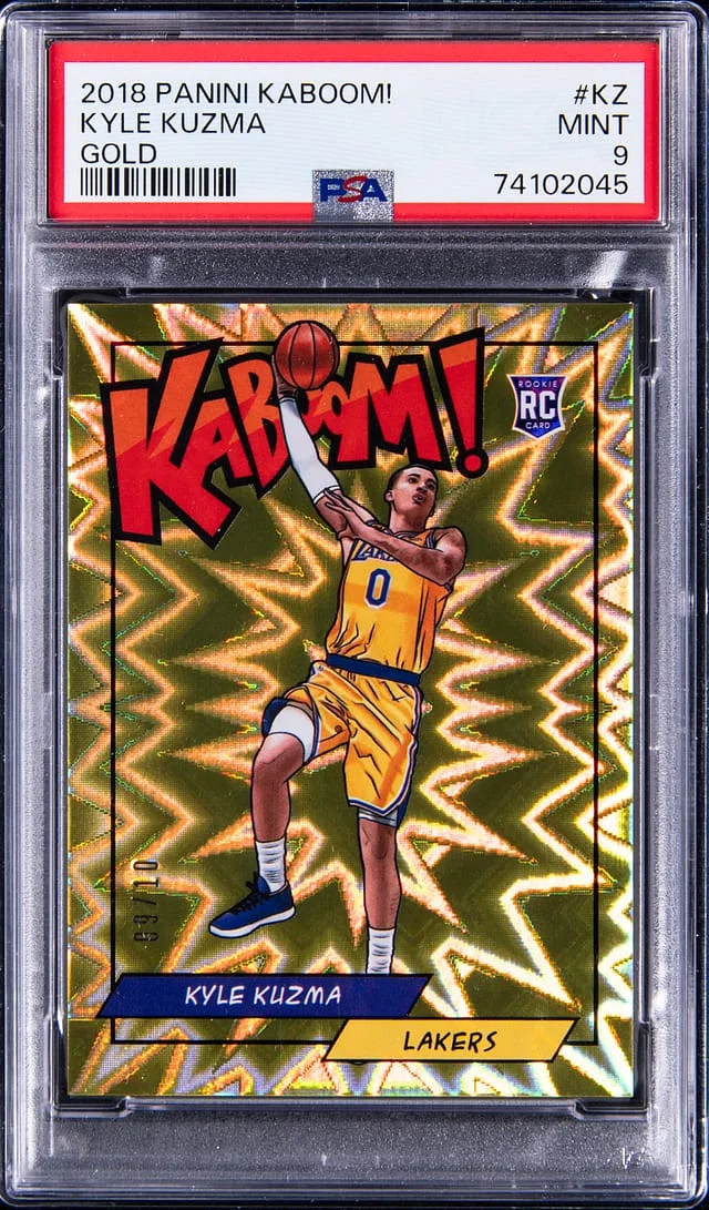 2018 Panini Kyle Kuzma Kaboom! Gold #K-KZ card image