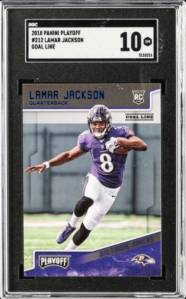 2018 Panini Lamar Jackson Playoffs Goal Line #212 card image