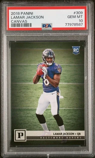 2018 Panini Lamar Jackson Canvas #309 card image