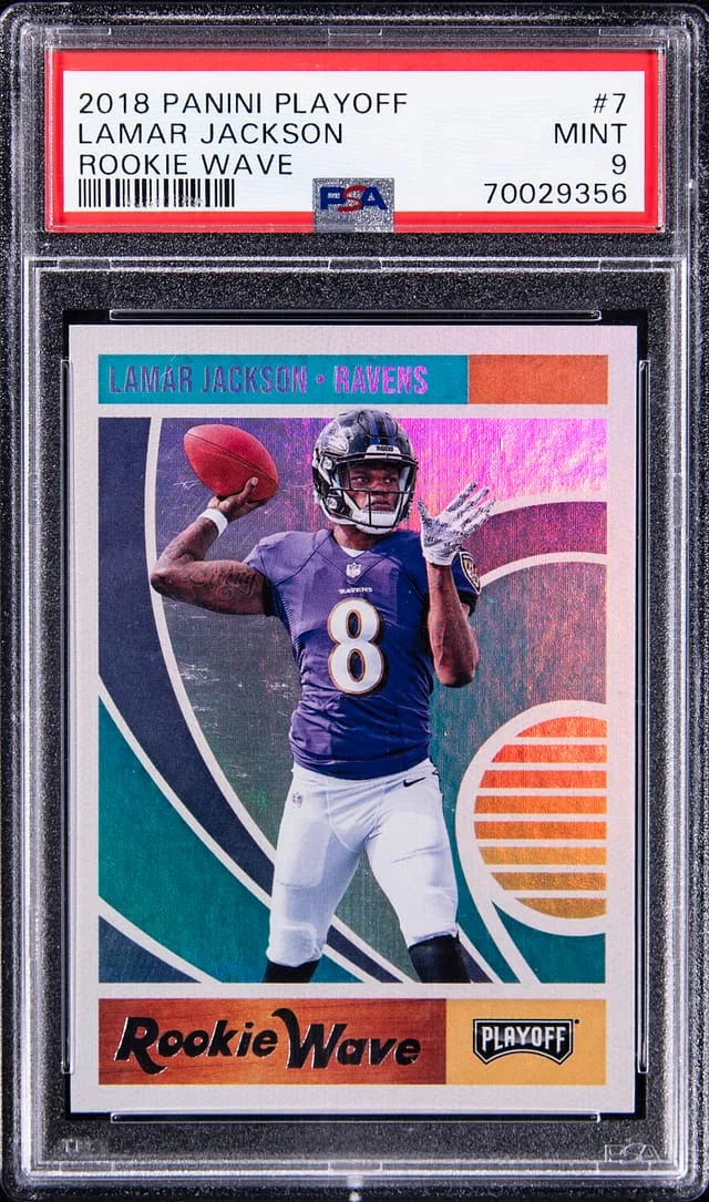 2018 Panini Lamar Jackson Playbook Wave #7 card image