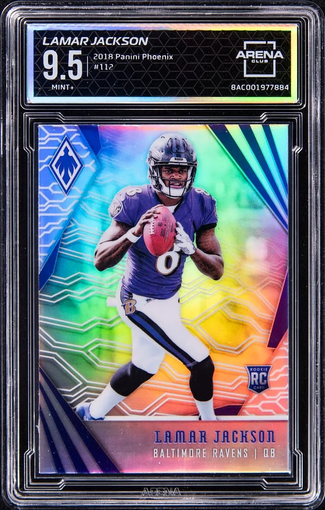 2018 Panini Lamar Jackson - AC MINT+ 9.5 Phoenix #112 card image
