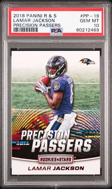 2018 Panini Lamar Jackson Rookies & Stars Precision Passers #PP-19 card image